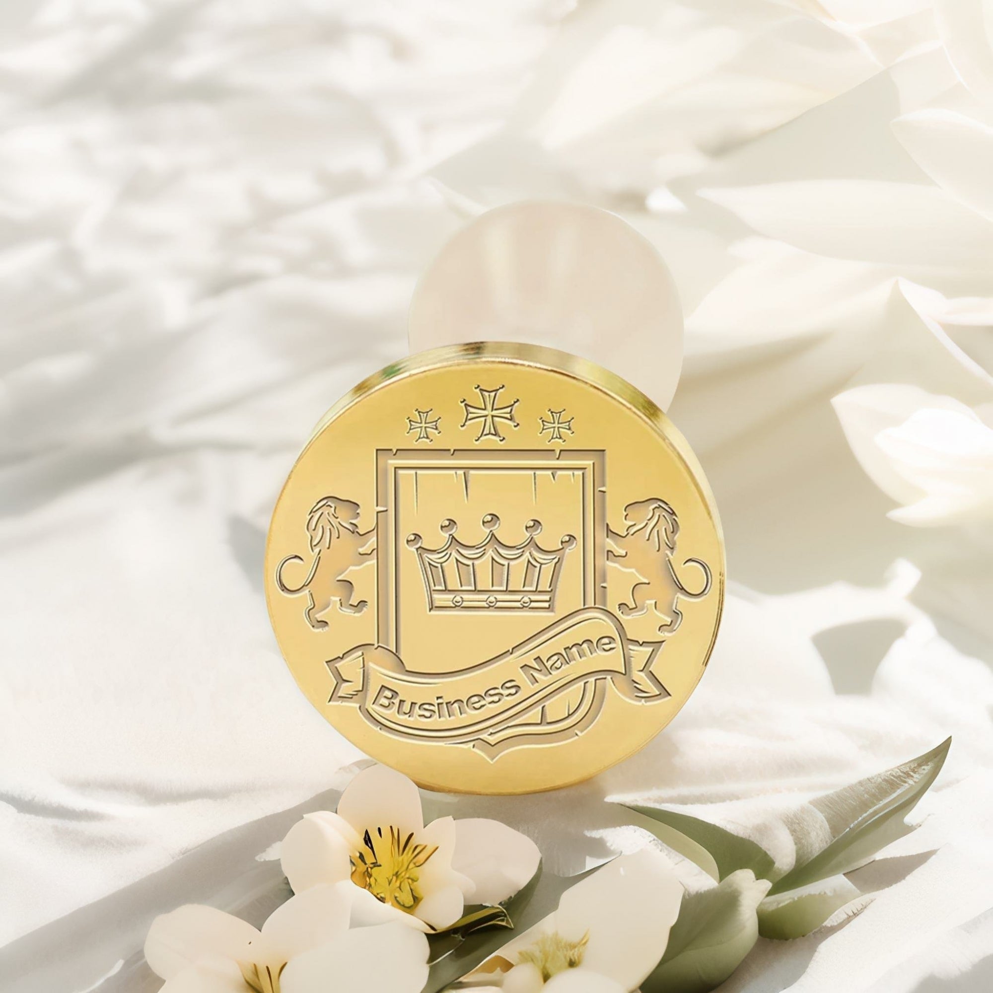 Custom Crest Wax Seal Stamps with Family, Business Logos - No.23