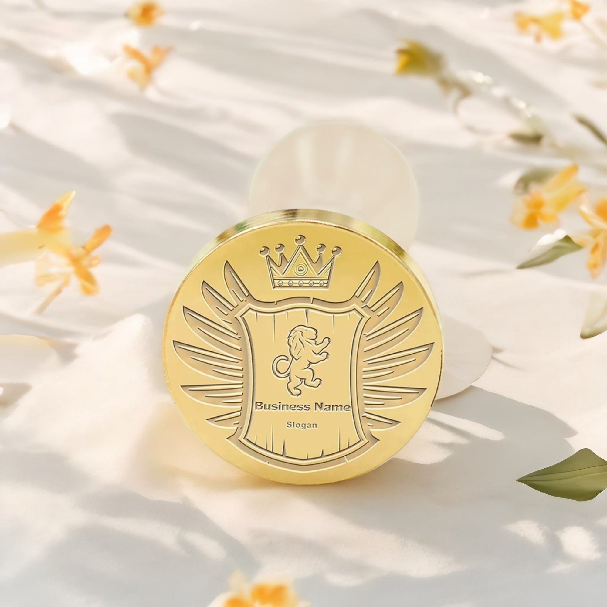 Custom Crest Wax Seal Stamps with Family, Business Logos - No.27