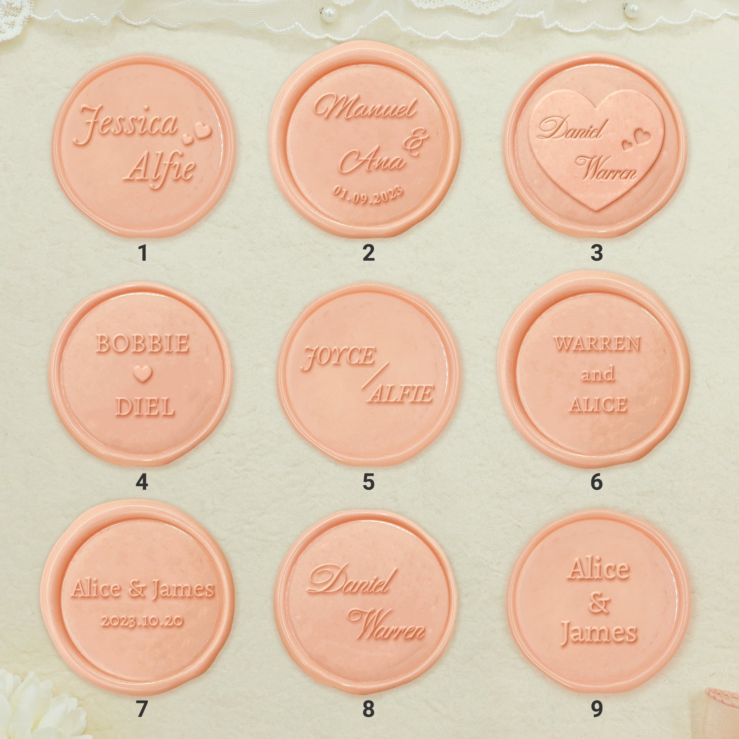 Custom Wedding Wax Seal Stamp-sku1